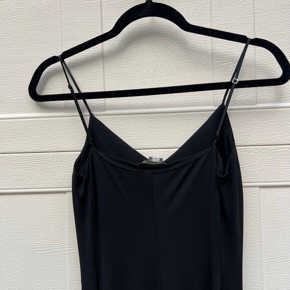 Y2K BCBGMAXAZRIA Embroidered Floral Spaghetti Strap Asymmetrical Midi Dress XS - Picture 6 of 14